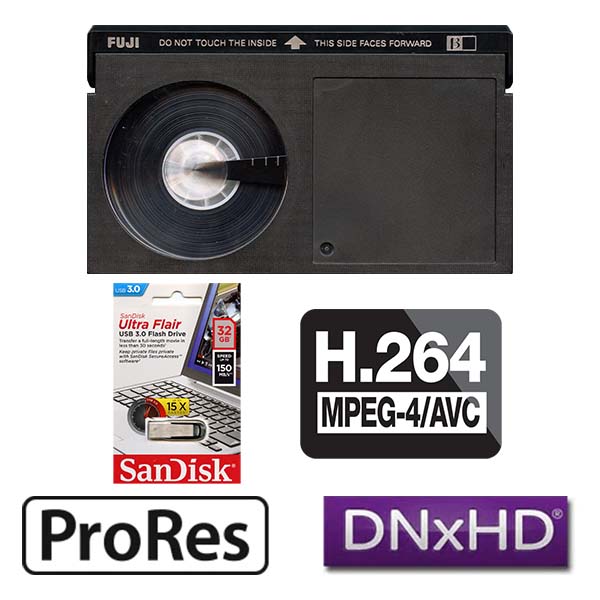 Betamax Transfer, MP4, Mpeg 4, h.264, Apple Pro-Res, Avid Dnx, DVD, Blu-Ray